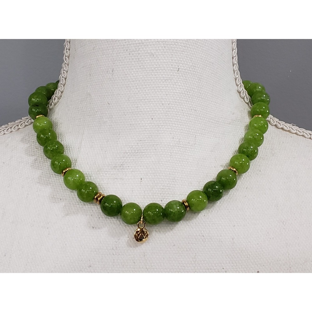 MAYAMAR REAL PERIDOT Green Beaded Necklace STACKER LAYERING GEMSTONE boho